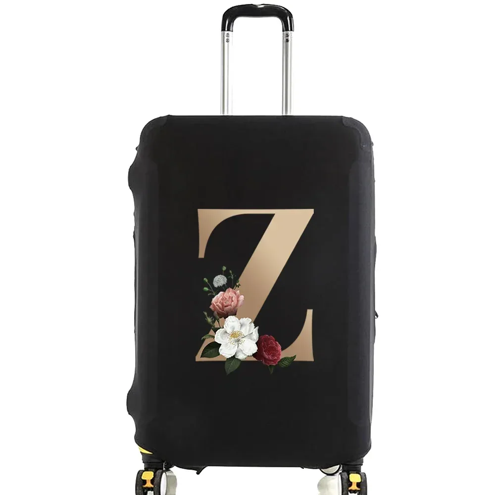 housse de protection pour valise de voyage, housse de protection élastique épaisse pour bagages de 18 à 28 pouces, étui de sac de voyage pour bagages, lettre dorée imprimée