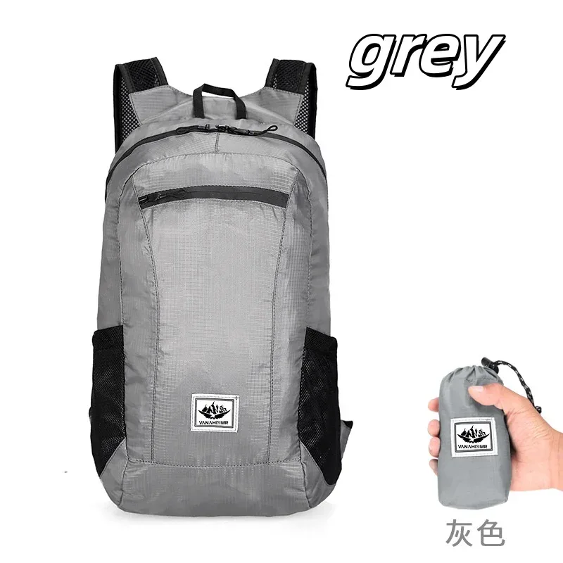 sac de randonnée en plein air 20l, sac à dos portable léger, pliable, étanche, ultraléger, pour voyage, randonnée, sac de jour