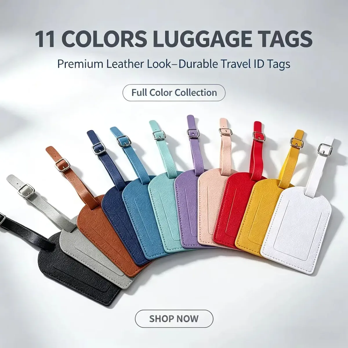 étiquette de bagage en pu légère et souple, accessoires de voyage, étiquette de bagage couleur voyage, étiquet