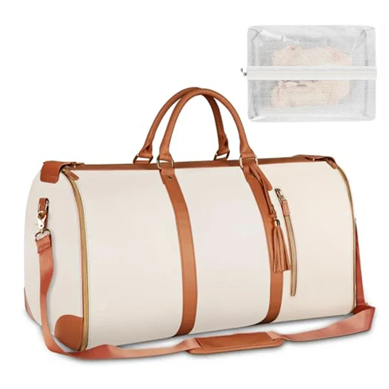 grand sac de voyage en cuir pu pliable pour femme, sac à main pour vêtements, affaires, 1 pièce