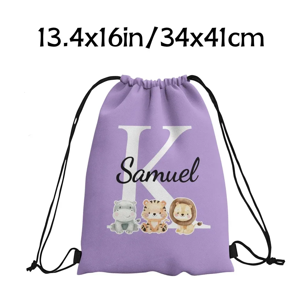 sac à dos personnalisé durable - sac à cordon avec initiales personnalisées, texte/message diy, sac à livres, cadeaux de fête d'anniversaire, cadeau de noël
