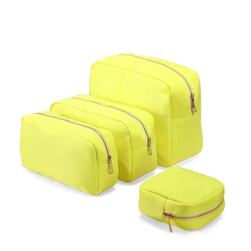 trousse de maquillage en nylon personnalisée avec fermeture éclair, sacs de voyage, trousse de toilette étanche, trousse de maquillage en poudres, 17 couleurs, s, m, l, xl