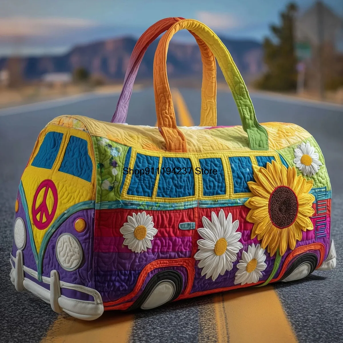 nouveau modèle de sac de voyage matelassé 3d hippie vibe
