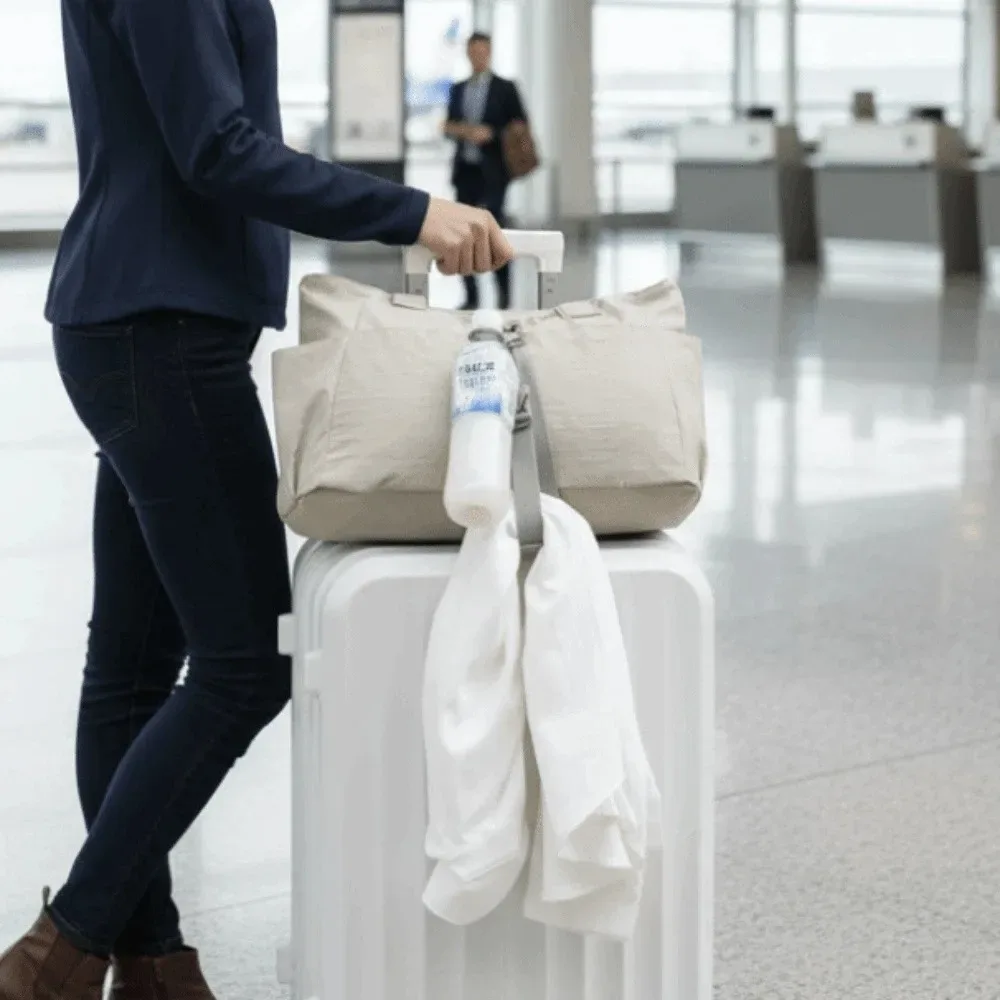 Sangle de bagage réglable avec crochet, ceinture élastique universelle pour valise, sangle de fixation pour bagages de voyage, ceinture d'emballage pour sac à dos