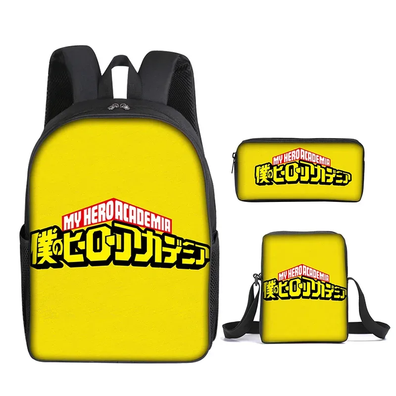 sac à dos my hero academy, sac à déjeuner, trousse à crayons, ensemble cadeau pour enfants et étudiants