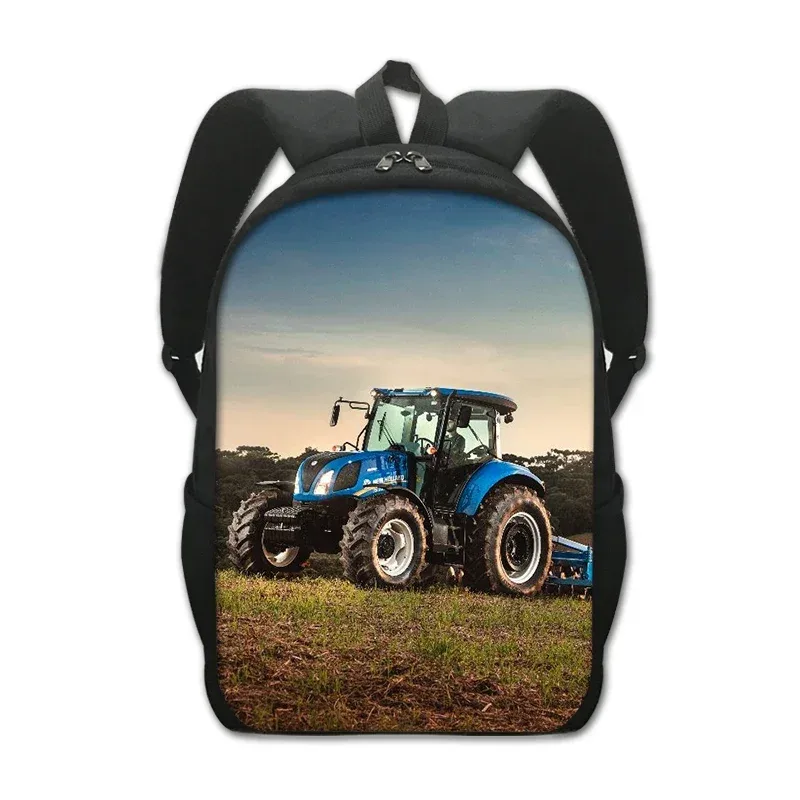 sac à dos imprimé tracteur fskins pour adolescents, sacs d'école pour enfants, sac à dos décontracté pour hommes, sac à dos pour ordinateur portable, sac de livre portable, 16 pouces