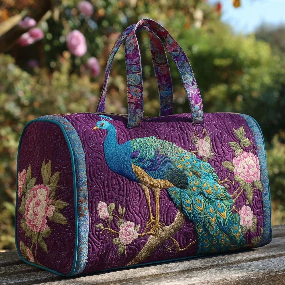 Sac de voyage matelassé 3D imprimé animal ours flamant rose paon lama lion art bohème pour hommes femmes week-end plage voyage sacs