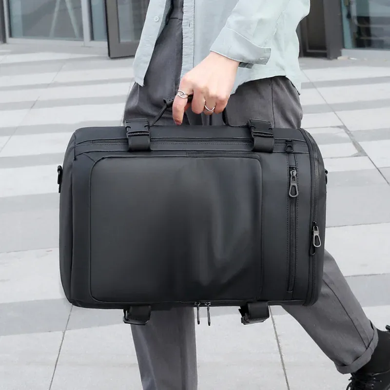 sac à dos de voyage carry on pour hommes et femmes, sac de sport convertible durable adapté aux ordinateurs portables de 16 pouces pour le fitness et les voyages