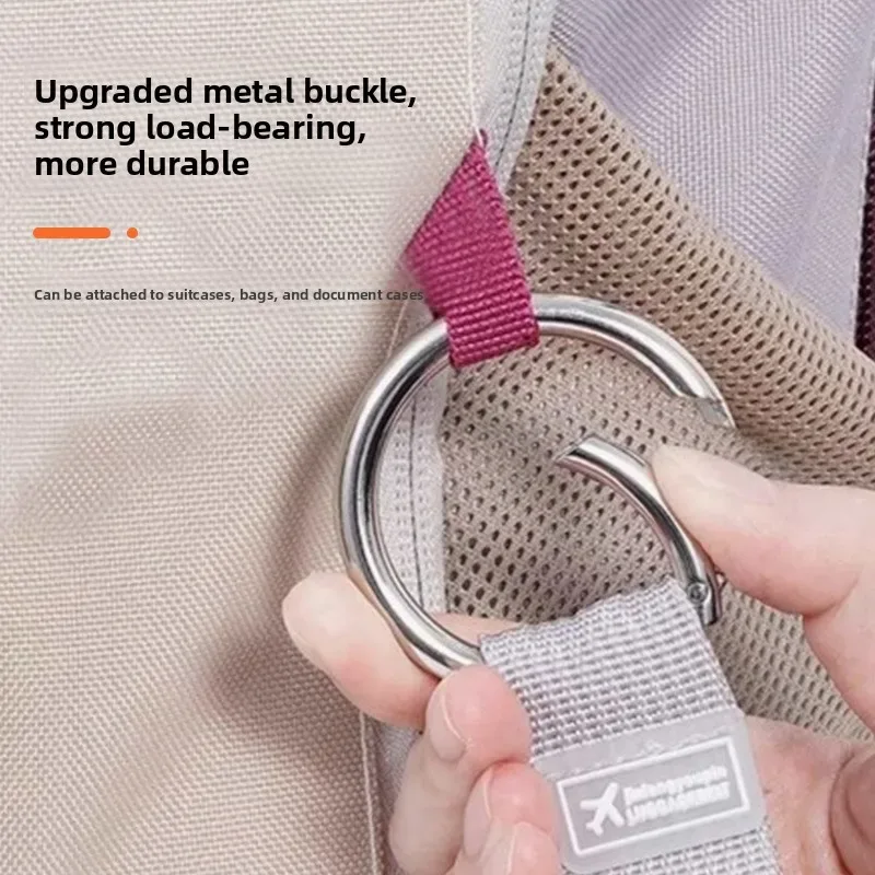 sangle de bagage antivol de voyage, boucle de suspension pour sac, crochet de sécurité externe pour valise, en nylon léger et résistant à l'usure