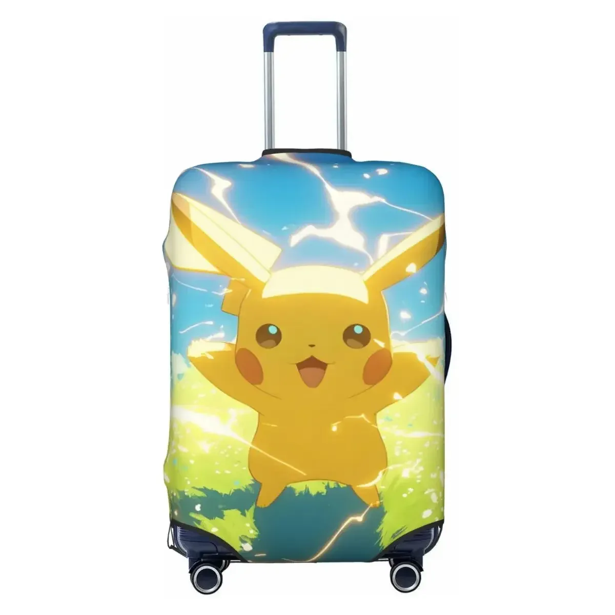 housse de bagage durable de qualité supérieure, imprimé p-pikachizer, élastique, pour valises de 18 à 32 pouces, résistante à la poussière, anti-rayures, lavable pour le voyage