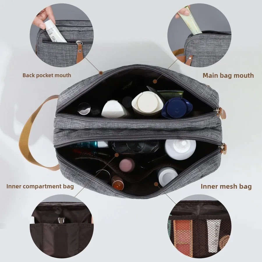 nouveau sac de rangement de voyage cationique sac de toilette divisé sac de maquillage portable sac de rangement portatif de grande capacité xs011
