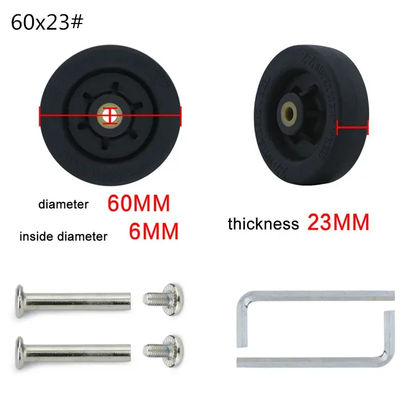roues de remplacement pour valise à roulettes, accessoires universels, multi-taille, 1 pièce