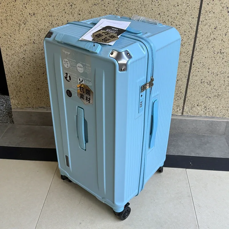 porte-bagages de grande taille de 28 pouces, valise de voyage antidéflagrante à cinq roues avec frein, matériau pc épais, 30/32/36/50 pouces
