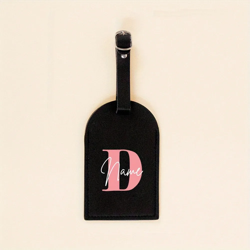 étiquette de bagage monogrammée pour valise, sac à main, étiquette de sac de voyage, étiquette avec initiales et nom, cadeau personnalisé