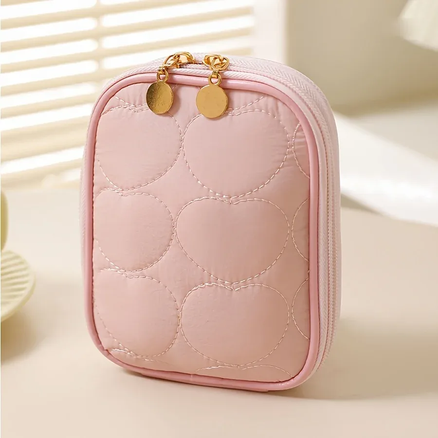 pochette de maquillage portable pour toques, mini sac de rangement de cosmétiques pour rouge à lèvres, organisateur multifonctionnel de grande capacité, trousse de toilette