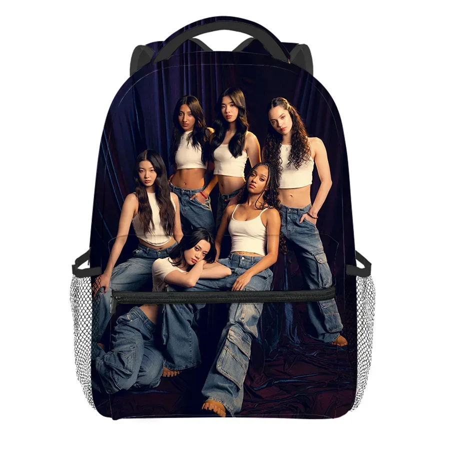 sac à dos de luxe kpop katseye pour étudiants, nouveauté populaire, sac à dos pour ordinateur portable, impression 3d, oxford, imperméable, pour garçons/filles, sacs à dos de voyage