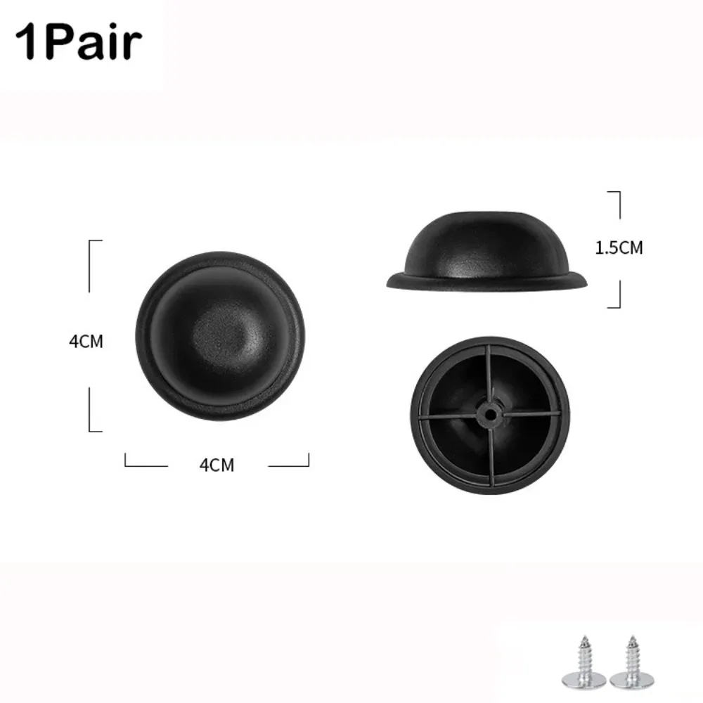 patins de protection en plastique noirs pour bagages avec vis, support inférieur de valise, pièce de rechange universelle pour toutes les valises