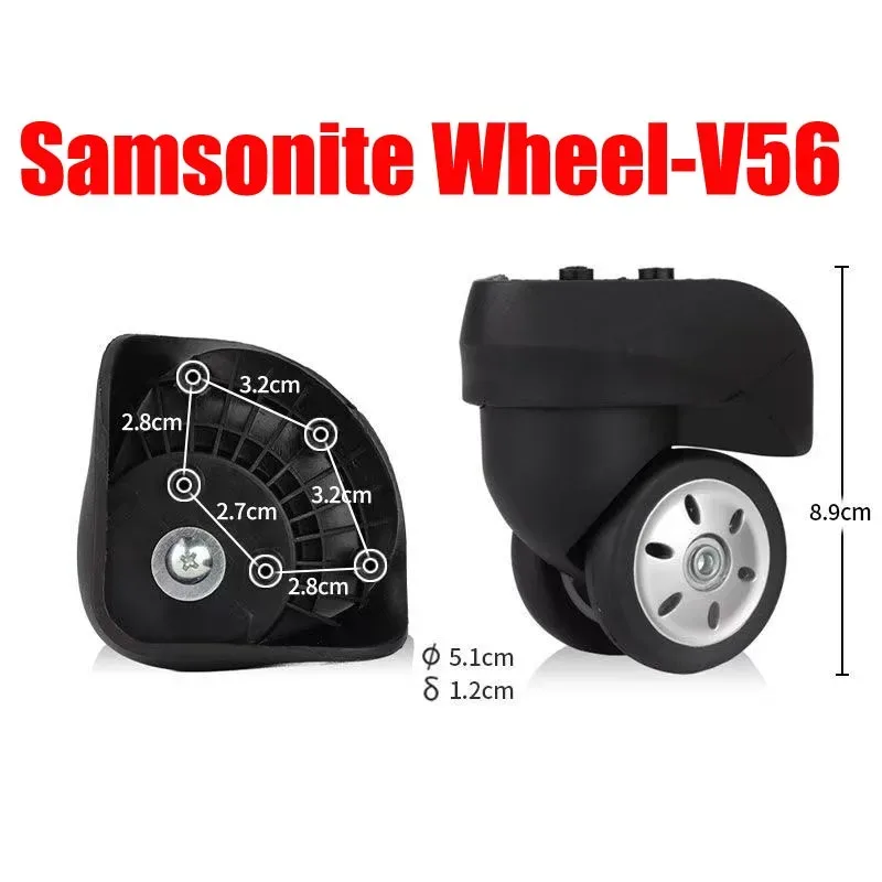 roue de remplacement pour samsonite v56, accessoires universels pour valise, réparation de roues de valise de voyage