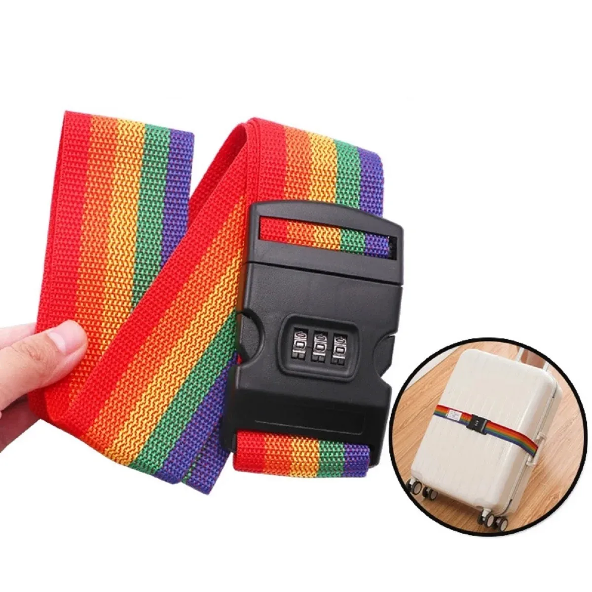 sangle de bagage de voyage 2m, 1 pièce/2 pièces, verrouillage par mot de passe réglable, ceinture d'emballage, verrouillage sécurisé, antivol, ceinture de regroupement