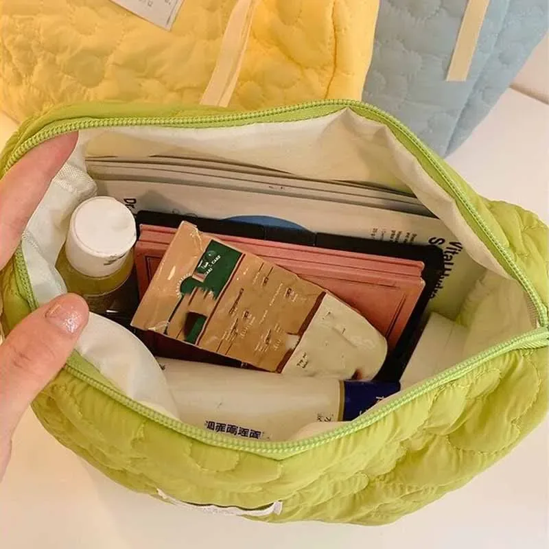 sac à cosmétiques à motif de fleurs douces, emballage de maquillage portable, présentoir, organisateur de rangement, grande capacité, pochette de lavage de voyage pour femmes