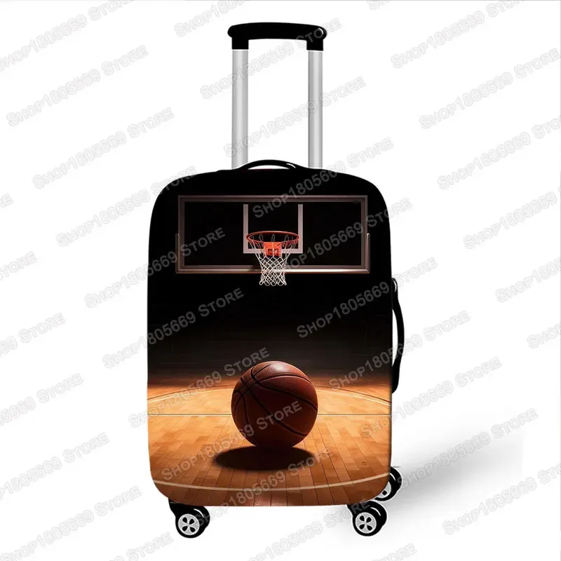 housses de valise de basket-ball imprimées en 3d, accessoires de voyage, boîtier de chariot, housse anti-poussière élastique, fournitures de bagages de 18 à 32 pouces