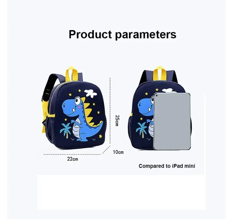 mignon dessin animé dinosaure bébé sacs à dos maternelle cartable enfants garçons filles sacs d'école réglable animaux enfant sac à dos