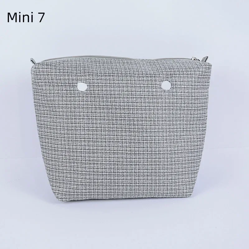 organisateur classique en toile de lin tanqu, doublure intérieure en tissu pour obag mini o bag, accessoire pour sac à main femme
