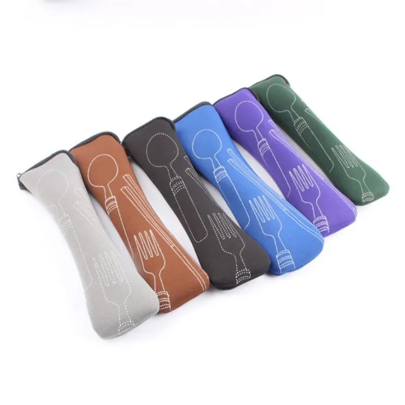 housse de rangement de couverts nomades, pour couteaux, fourchette, cuillère, coffret pour ranger les ustensiles
