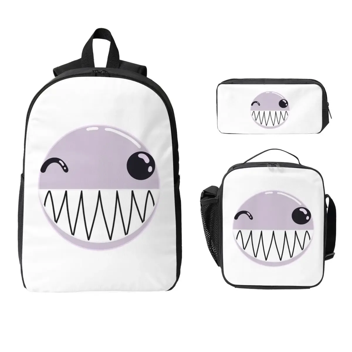 sac à dos bubble (the amazing digital circus) pour étudiants, sac d'école, sac à bandoulière pour ordinateur portable, 3 pièces, sac à déjeuner isotherme, trousse à crayons