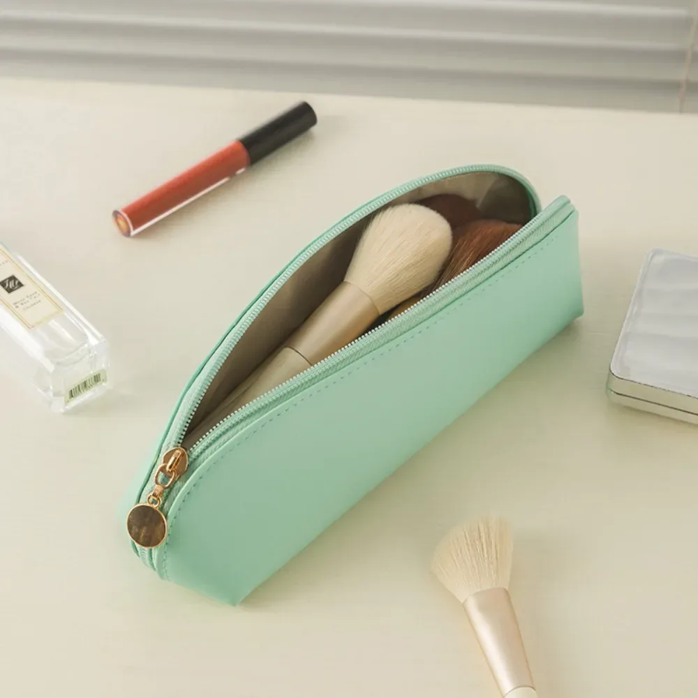 sacs à cosmétiques en cuir pu, imperméables et lavables, sac à stylos de grande capacité, trousse à crayons de grande capacité, fournitures de papeterie scolaire
