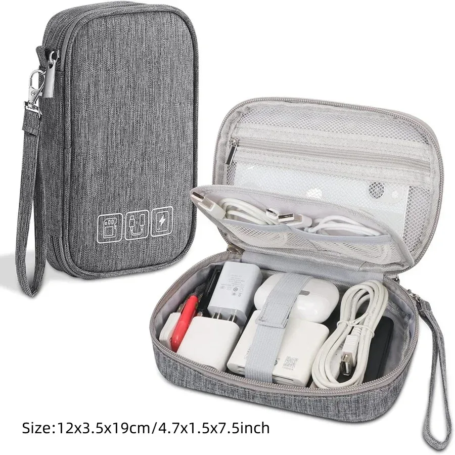 sac de rangement numérique portable, gadget usb, pochette de rangement de câbles étanche, appareils électroniques, accessoires, pack de fournitures