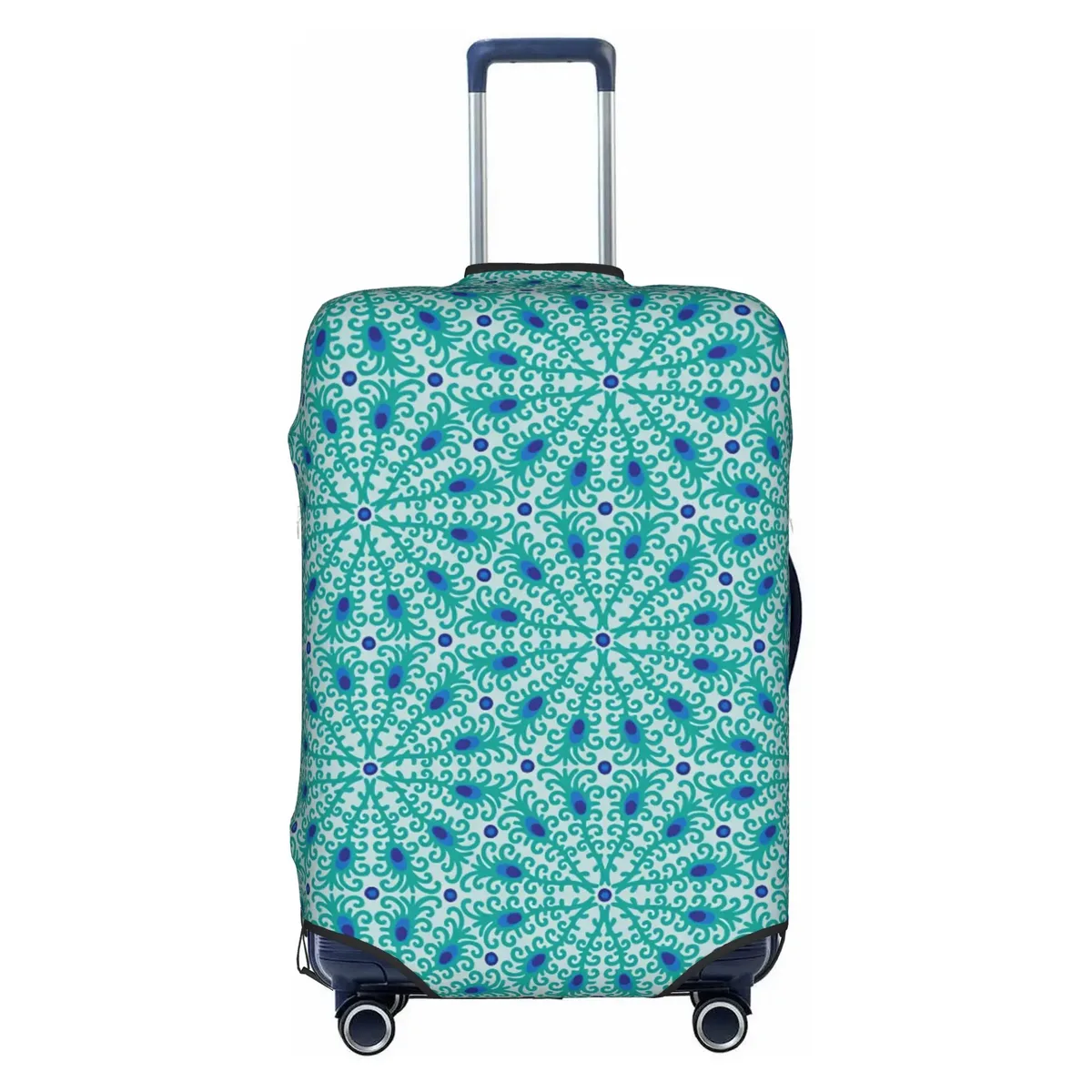 housse de protection pour bagages, motif paon amusant, violet clair sur violet, housse de valise de voyage élastique à motif animal