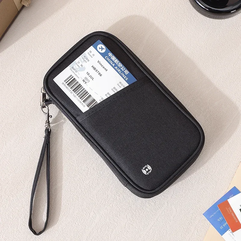 porte-passeport anti-rfid, organiseur de documents de voyage familial avec emplacements pour cartes, sac de rangement sécurisé pour les voyages et les activités de plein air