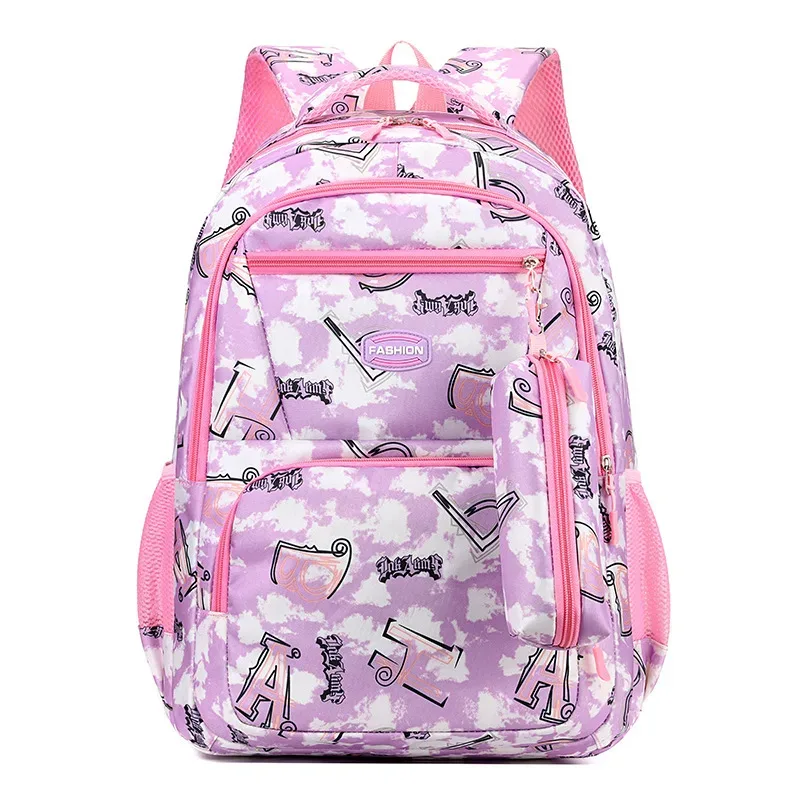 sac à dos tendance pour filles, élèves du primaire, trousse à crayons, sac d'école de style coréen, sacs à double épaule, gifs pour enfants