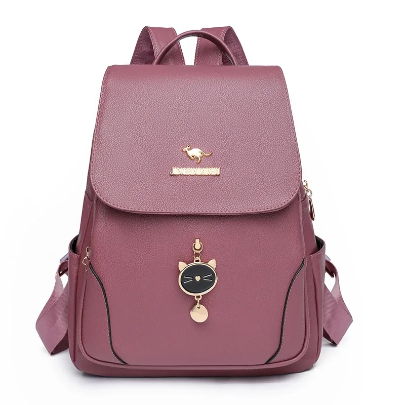 sac à dos de voyage pour femmes, grand sac à dos en cuir pu, sac d'école pour filles, sac à bandoulière pour femmes, mochila