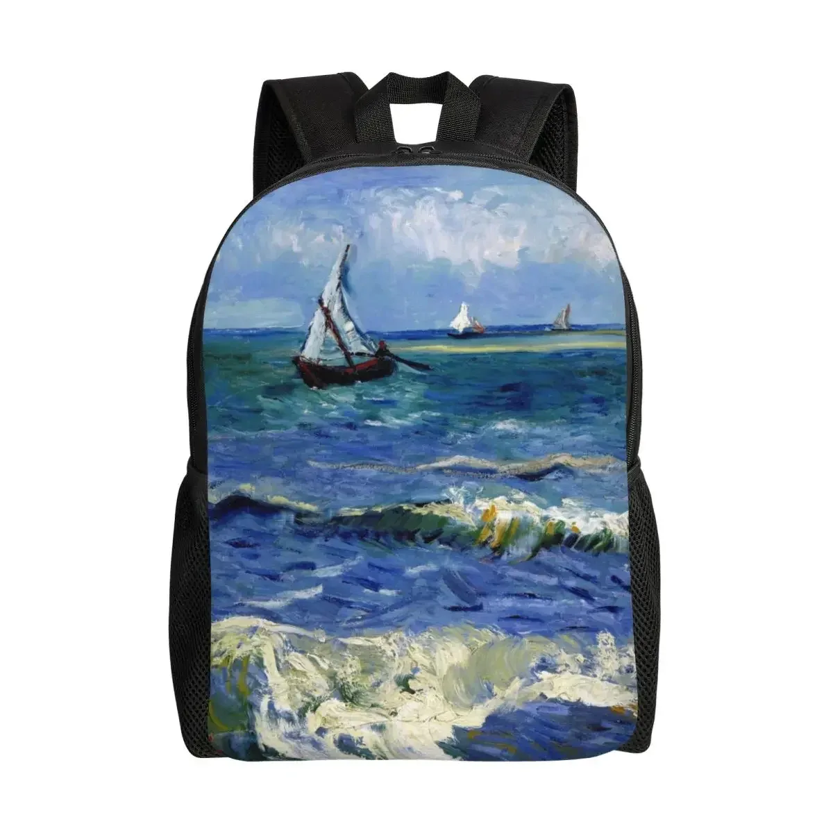 sac à dos de voyage de nuit étoilée sur le rône pour hommes et femmes, cartable d'école pour ordinateur portable, sac à dos d'étudiant, vincent van gogh