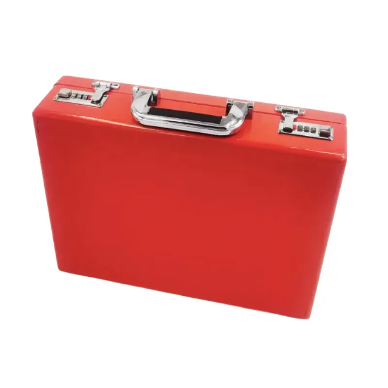 boîte à outils en fer portable avec verrouillage par mot de passe – mallette de rangement étanche et ignifuge pour documents, instruments et usage domestique/bureau