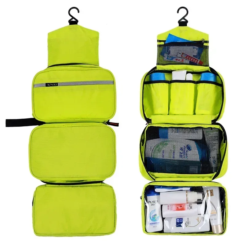 trousse de toilette suspendue pour hommes, grands sacs à cosmétiques imperméables, organisateur de voyage, articles de toilette pour dames, maquillage, toilettes, kit de salle de bain pliable