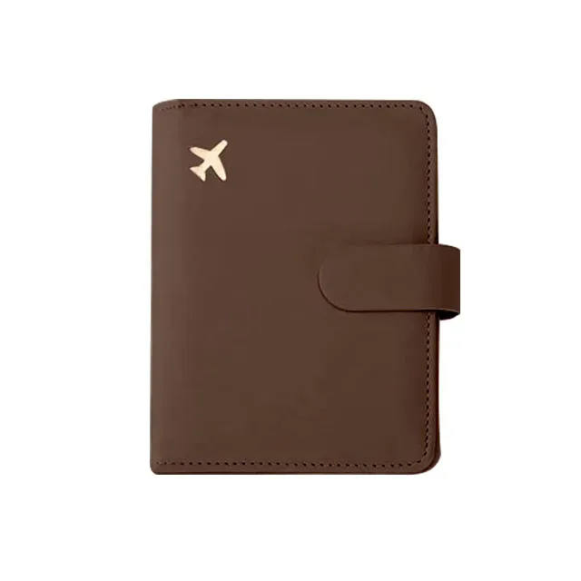 porte-passeport en cuir étanche avec blocage rfid, portefeuille de carte de crédit de voyage, livre de passeport pour femmes et hommes, couverture de passeport à boucle