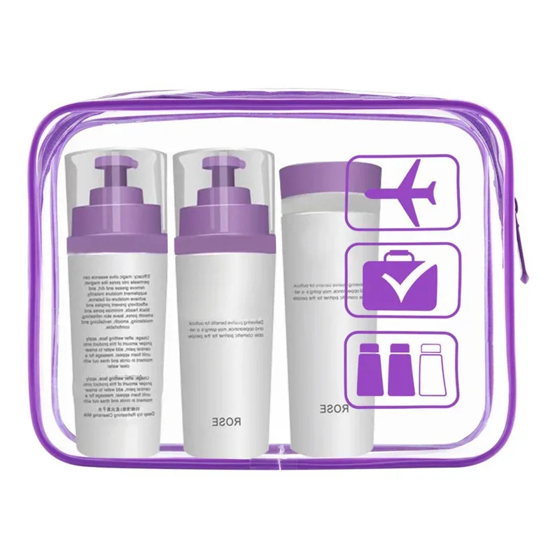 sac à cosmétiques de voyage transparent noir, trousse de toilette imperméable en pvc, nouveau sac de rangement de maquillage, sac de lavage portable à fermeture éclair transparente