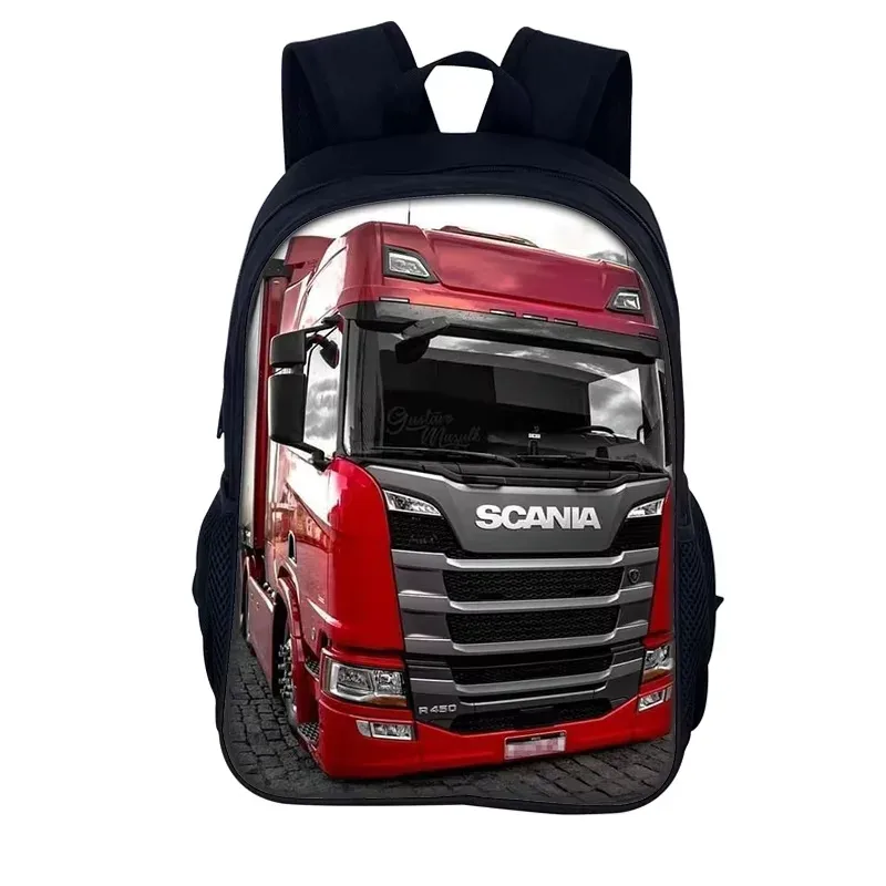 scania-sac à dos avec fermeture éclair pour enfants, sac d'école pour étudiants, sac de livre, ordinateur portable anime, cadeau d'anniversaire mochila, jeu, 40cm, 15.7 pouces