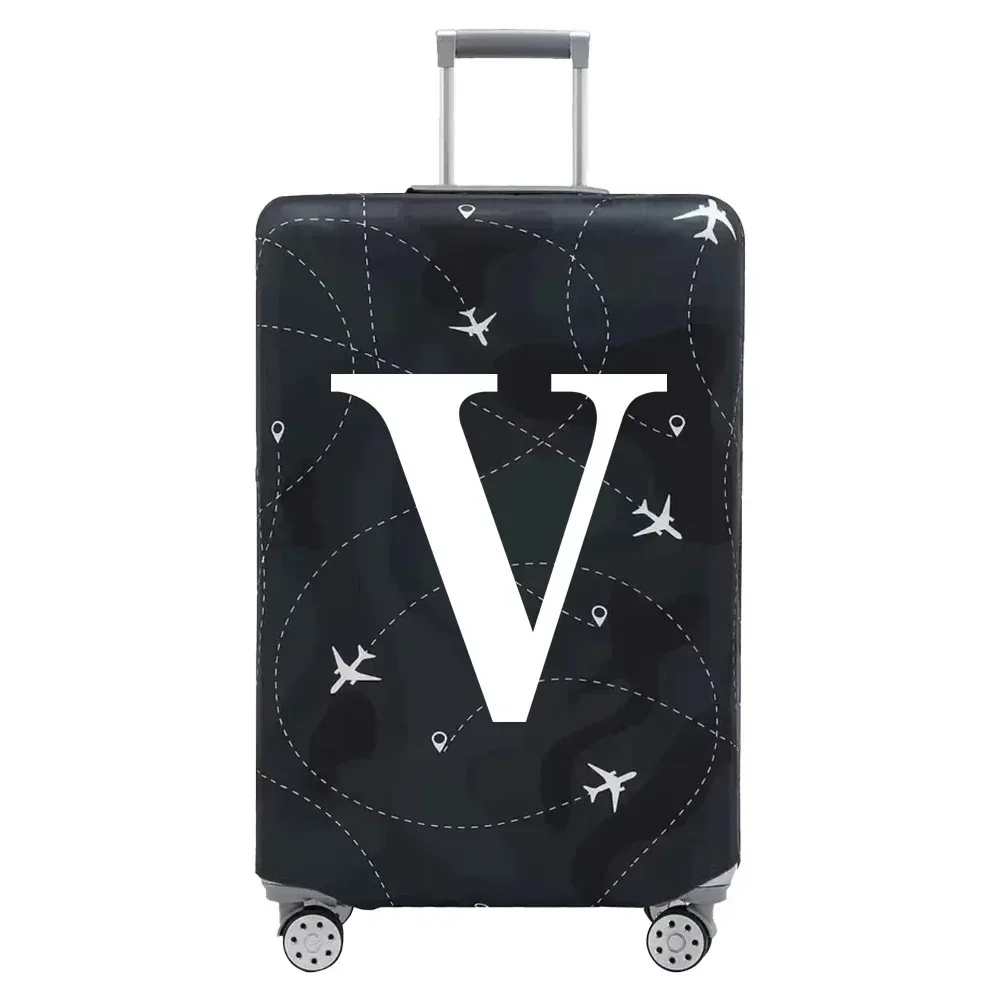 juste de protection en tissu pour bagages, housse anti-poussière anti-rayures, valise trempée pour sac de 18 à 32 pouces, lettre blanche, accessoires de voyage