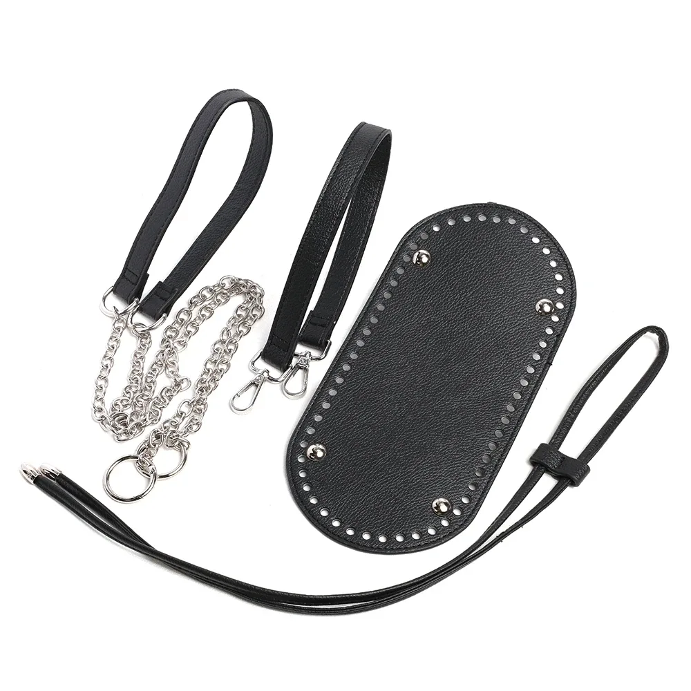 1 ensemble de sacs à main faits à la main en cuir pu avec fond de sac, accessoires de quincaillerie et bandoulière pour sac à main, pour sac à dos diy pour femme