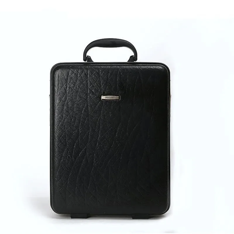 sacoche d'affaires pour homme, style vertical, avec serrure à code, pour documents et ordinateur portable 13-15 pouces, idéale pour les voyages et comme bagage cabine