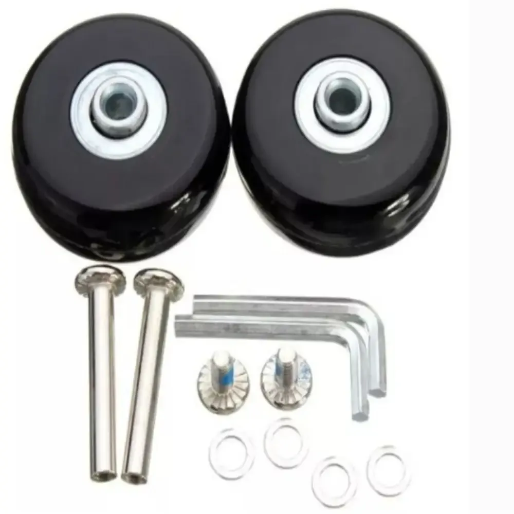 kit de réparation d'axes et roulettes silencieuses durables de 57-59 mm (dia 40mm/50mm/60mm) pour bagages de voyage et valises