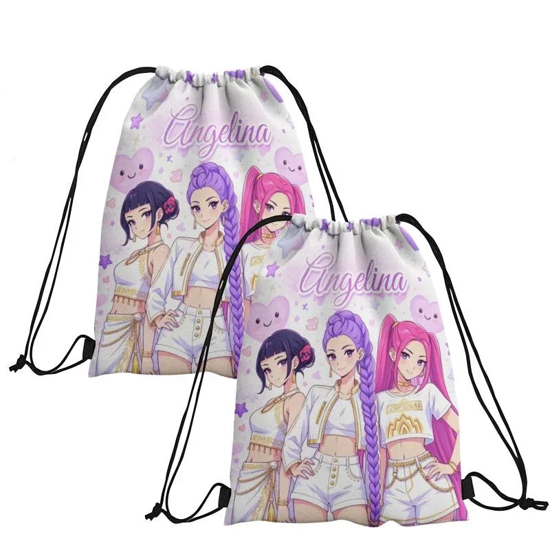 sac à dos à cordon personnalisé avec nom et texte, sac de sport léger, sac de voyage, sac de rangement pour femmes, hommes et enfants