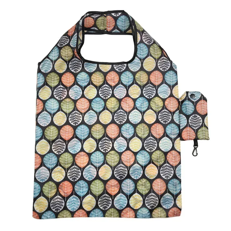  sac à main fourre-tout écologique pliable imprimé à la mode – sac de voyage et d'épicerie de grande capacité avec pochette sacs à provisions