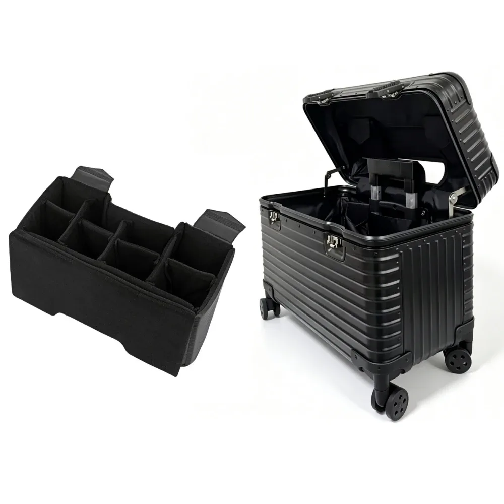 valise en alliage d'aluminium et de magnésium, ouverture par le haut, 18/20 pouces, bagage à main, bagage à roulettes, serrure tsa, boîte à outils pour la photographie