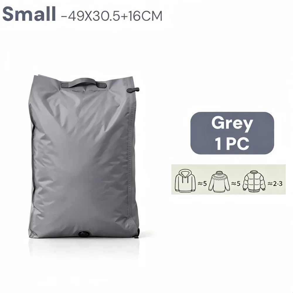 sacs de compression réutilisables pour voyage, sacs de rangement sous vide pour vêtements et valises, sacs gain de place pour les essentiels de voyage et de déménagement