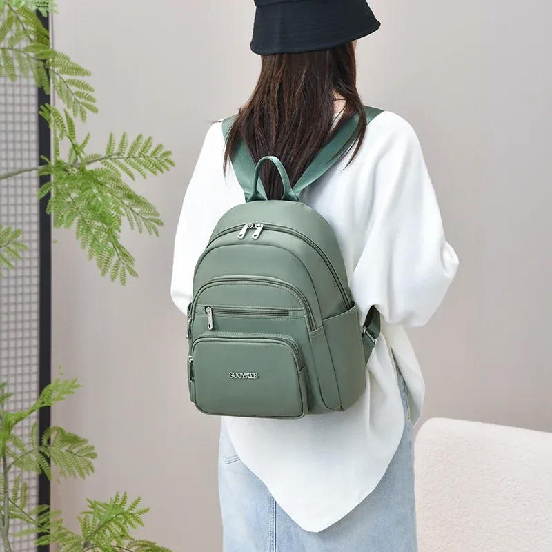 sac à dos multi-poches pour femmes, décontracté et tendance, grande capacité, sac à dos de voyage pour filles, sac à dos de haute qualité en tissu, sac à dos de jour